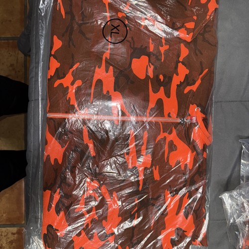 Felpa Supreme Small Box con cappuccio e zip BrightOrangeCamo