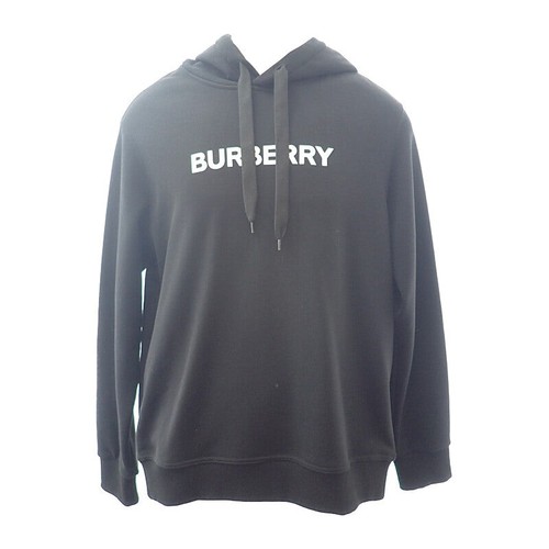 Felpa con cappuccio Burberry BURBERRY logo cotone nero uomo donna TGIS