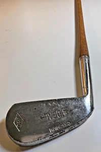 Antique D&M Golf Club Left Handed Wood Hickory Leather Plymouth, New Hampshire - Picture 1 of 16