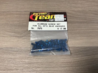 Team Associated Factory Team 7675 Blue Screw Set For All GT Vintage Rare - Image 1 of 2