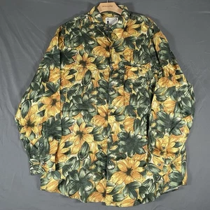 Goouch Seidenhemd Herren Large Langarm Blumen Strand Preppy Designer Party - Bild 1 von 4