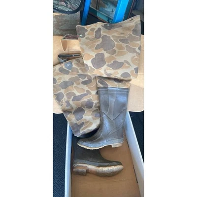 Camo Canvas Hip Boot Waders | size 7 | pro line - Image 1 of 2