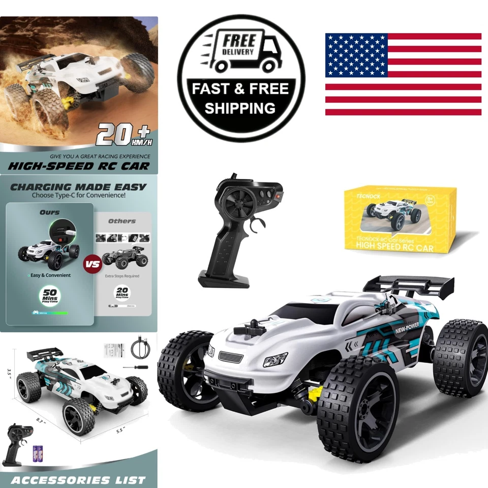 Sinovan RC Racing Car 2.4ghz High Speed Remote Control 1 18 2wd White