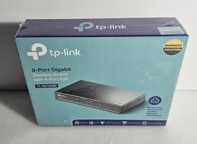 TP-Link, TL-SG1008P, 8-Port Gigabit Desktop Switch 4-Port PoE NEW - Image 1 of 4