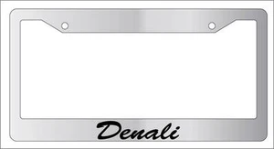 Chrome License Plate Frame CURSIVE DENALI Auto Accessory Novelty 1982 - Bild 1 von 1