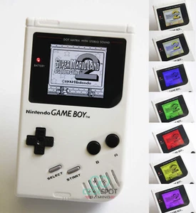 Original Game Boy DMG - Multi-Colour LCD IPS Black and White Console - Picture 1 of 12