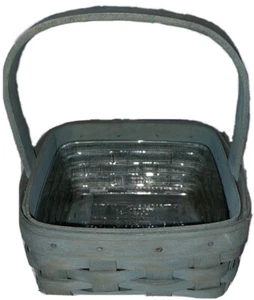 RARE Longaberger 2006 Light Blue Coaster Tote Basket w Protector See Pics Easter - Picture 1 of 11
