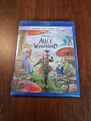 DISNEY ALICE IN WONDERLAND - BLU - RAY + DVD (2010) Brand New! - Image 1 of 2