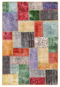 Alfombra persa patchwork anudada a mano 153x103 cm-oriente, alfombra, alfombra, vintage - Imagen 1 de 8