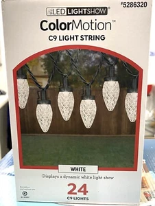 Gemmy LED Lightshow Color Motion C9 Light String White 24 Ct - Picture 1 of 3