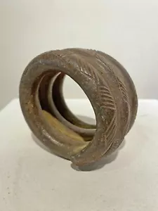 PULSERA/MONEDA AFRICANA - BOBINA DE BRONCE TRIBU TEKE - Imagen 1 de 12
