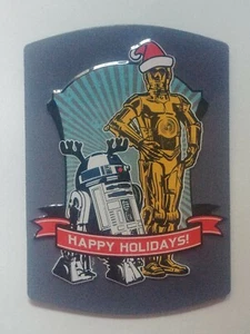 Star Wars Lucas Film Disney R2-D2 & C-3PO Happy Holidays ! Magnet 5x3 1/2"  New  - Picture 1 of 3