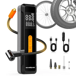 150 PSI Cordless Air Compressor Tire Inflator Fits Car Moto Bike Tires Air Pump - Picture 1 of 9