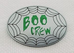 RARE Disneyland 2001 BOO CREW Cast Member Badge Halloween Spider Web