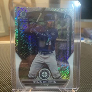 2023 Bowman Chrome - Prospects Shimmer Refractor #BCP-156 Felnin Celesten (RC) - Picture 1 of 6