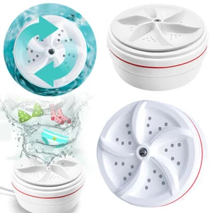 USB Mini Portable Washing Machine Ultrasonic Travel Turbine Laundry Washer USA - Picture 1 of 12