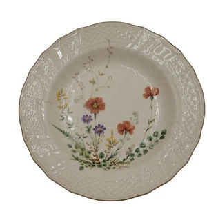 Juego de 2 cuencos de sopa de borde plano Mikasa Margaux borde tejido floral marfil fino D 1006 - Imagen 1 de 9