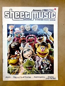 Sheet Music Magazine Standard Piano/Guitar Jan 1982 Muppet Songs & More Vol 6 #1
