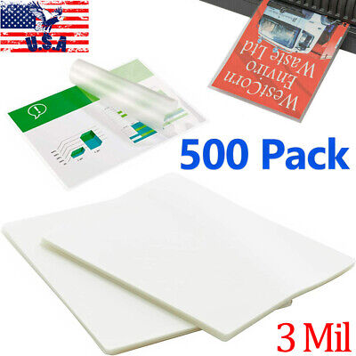 500 Pack Thermal Laminating Pouches 3 Mil 9  X 11.5  Letter Laminator Sheets US • 46.99$