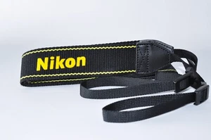 NIKON CAMERA NECK STRAP AN-DC1 Black & Yellow for DSLR /SLR New Other From Japan - Picture 1 of 4