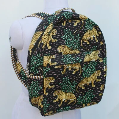 Индийский хлопок черный Tiger выстеганные сумки рюкзак хиппи мужчин женщин модная сумка США - Изображение 1 из 3