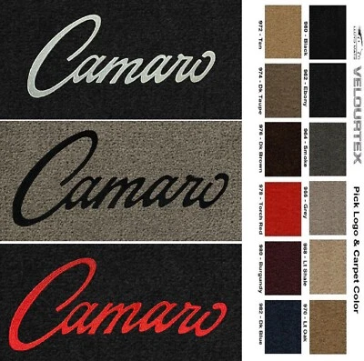 Lloyd Mats Velourtex Chevrolet Camaro Script Logo Front Floor Mats (1968-1969) Foto 1 de 4