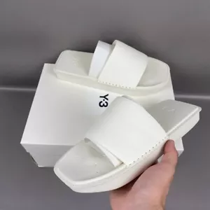 Adidas Yohji Yamamoto Y-3 Water Slides White FZ6424 - Picture 1 of 12