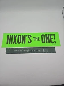 Vintage NIXON'S THE ONE! Campaign Bumper Sticker Rare Large Neon New OLD Stock - Picture 1 of 5