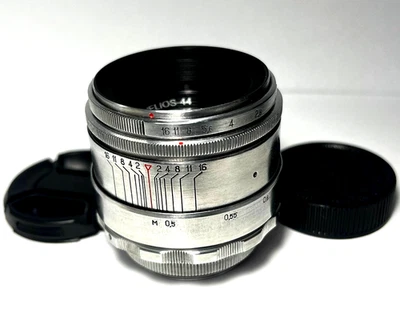 KMZ Helios-44 Silver 13 blades, 58mm F/2.0, M42 mount, USSR Lens FULLY SERVICED - Image 1 of 4