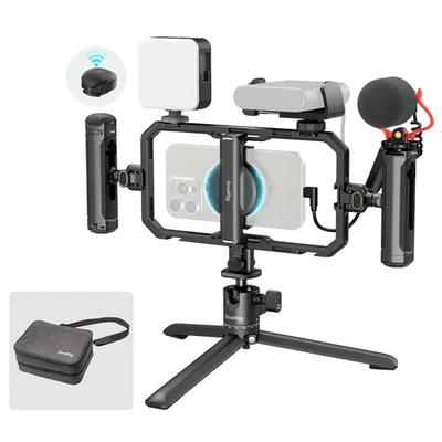 SMALLRIG All-in-One Universal Quick Release Phone Video Rig Kit Pro LED Light - Image 1 of 4