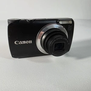Canon PowerShot A3300 IS 16MP fotocamera digitale - nero - difetto schermo danneggiato leggere - Foto 1 di 12
