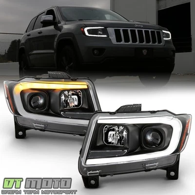 2011-2013 Jeep Grand Cherokee Switchback LED DRL Sequential Projector Headlights — 第 1/4 张图片