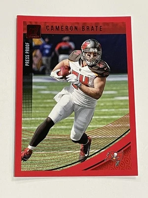 2018 Donruss Football Press Proof Red - Cameron Brate - Tampa Bay Buccaneers - Image 1 of 2