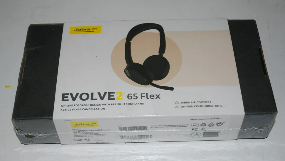 Jabra Evolve2 65 Flex Wireless Stereo Headset - NC Bluetooth USB-C - Image 1 of 1