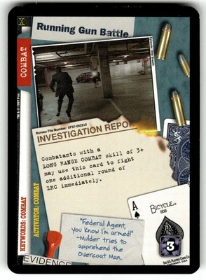 The X-Files CCG: The Truth is Out There Card UC Running Gun Battle - Image 1 of 4