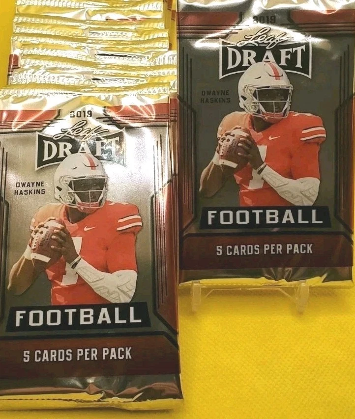 (6) 2019 Leaf Draft Football Factory Sealed Packs (5 Cards Each) *6 Pack Lot 🆎️ - Image 1 of 1