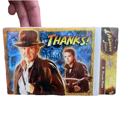8 Vintage Indiana Jones Crystal Skull  Party Thank You Cards Hallmark SEALED! - Image 1 of 4