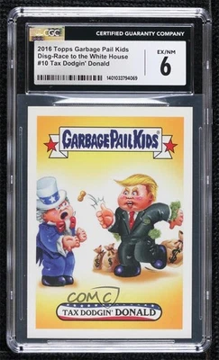 2016 DisgRace to the White House Garbage Pail Kids /507 Donald Trump CGC 6 8nf - Image 1 of 3