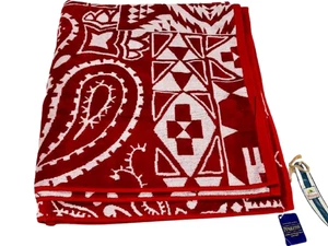 Pendleton Surf Beach Towel Red Bandana Pattern 102x178cm 100% Cotton - Picture 1 of 5