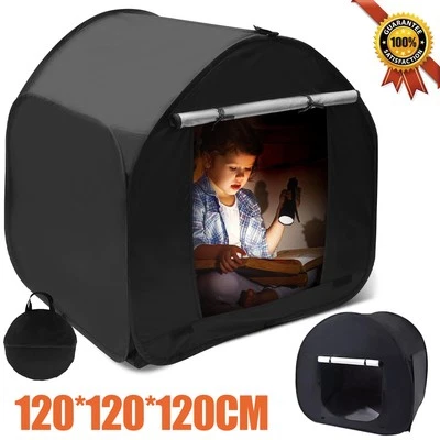 MARKENLOS Sensorisches Zelt Pop Up Höhle Kinder Spielzelt Kinder Blackout 120*120*120CM