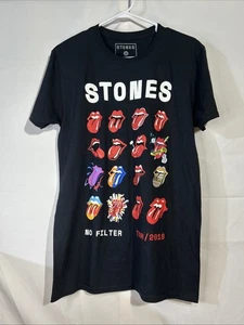 The Rolling Stones 2019 No Filter Concert Tour Mens Short Sleeve Shirt Tongues M - Picture 1 of 5