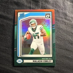 2024 DONRUSS RED GREEN OPTIC PREVIEW RATED ROOKIE MALACHI CORLEY JETS - Picture 1 of 2