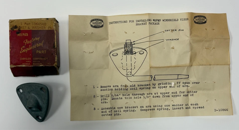 Nuevo soporte de parasol de stock antiguo para todos los modelos 1938-39 DPCD Mopar #1064540 Foto 1 de 1