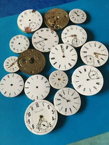 Lot 16 Anciennes Montres Gousset Mécaniques Mouvements Divers pour pièces - Imagen 1 de 14