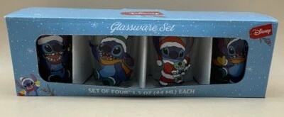 Juego de 4 vasos de chupito de Navidad Disney Stitch de 1,5 OZ Foto 1 de 4