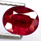 0.47Ct. Unheated Natural Ruby Red Oval Shape Tanzania Precious Gem Good Color!