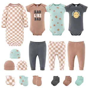 Skater Dude 16-teiliges Neugeborenes Baby Junge 100 % Baumwolle Layette BABYDUSCHE Geschenkset - Bild 1 von 4