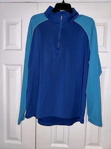 Peter Millar Crown Sport 1/4 Zip Pullover Plaza Blue L - Picture 1 of 6