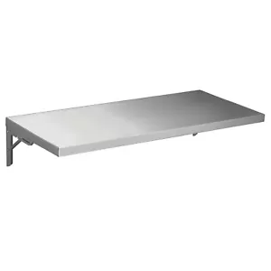 Heavy Duty Stainless Steel Folding Drop Down Concession Wall Shelf 18”x48” NSF - Picture 1 of 3
