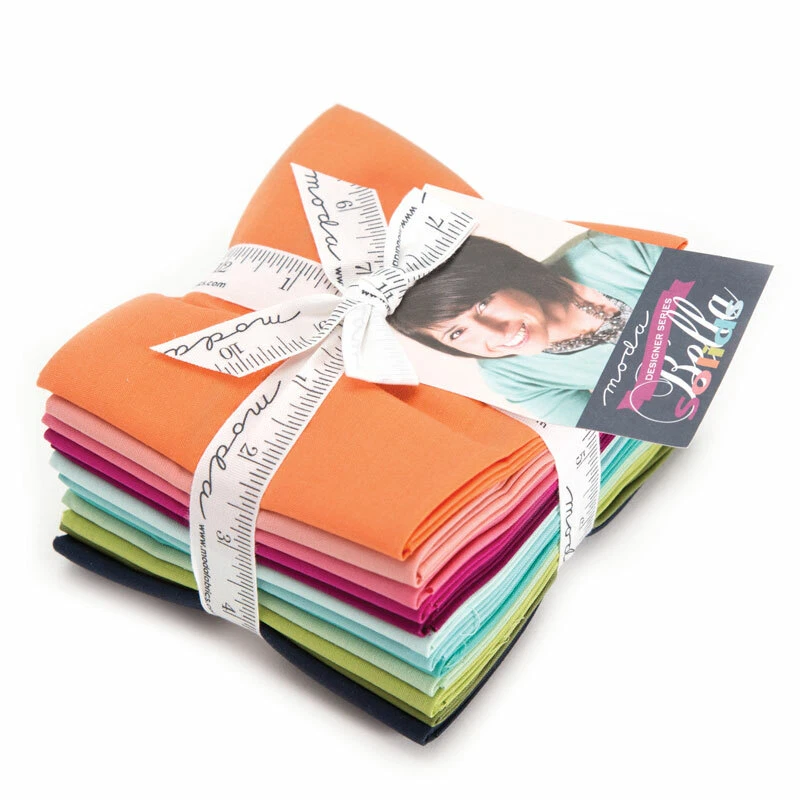 BELLA SOLIDS 12 Designer Select Fat Quarters Quilt Fabric V & Co Bundle by Moda - Image 1 of 1